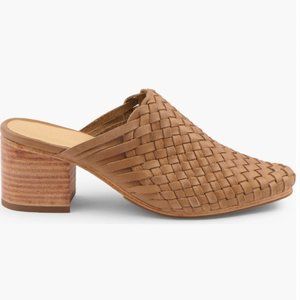 NWT Nisolo All-Day Woven Block Heeled Mule in Almond